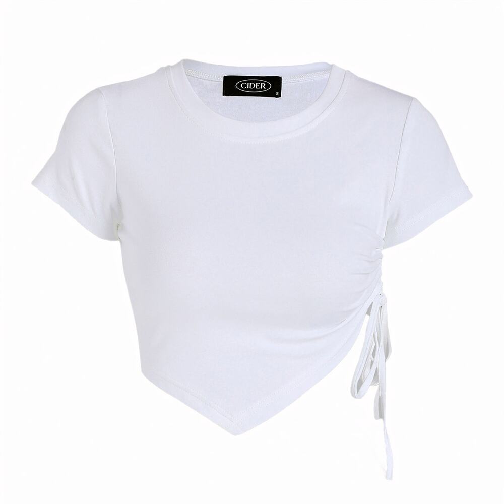 THE ASYMMETRICAL RUCHED TEE